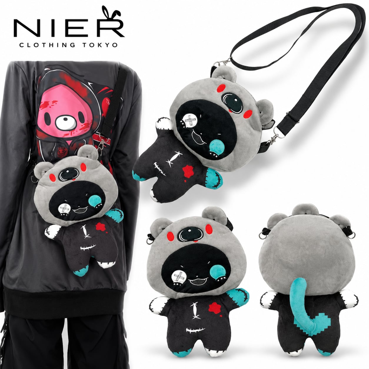 グル〜ミ〜×NIERコラボデザイン 2WAYぬいぐるみポシェット【シエル