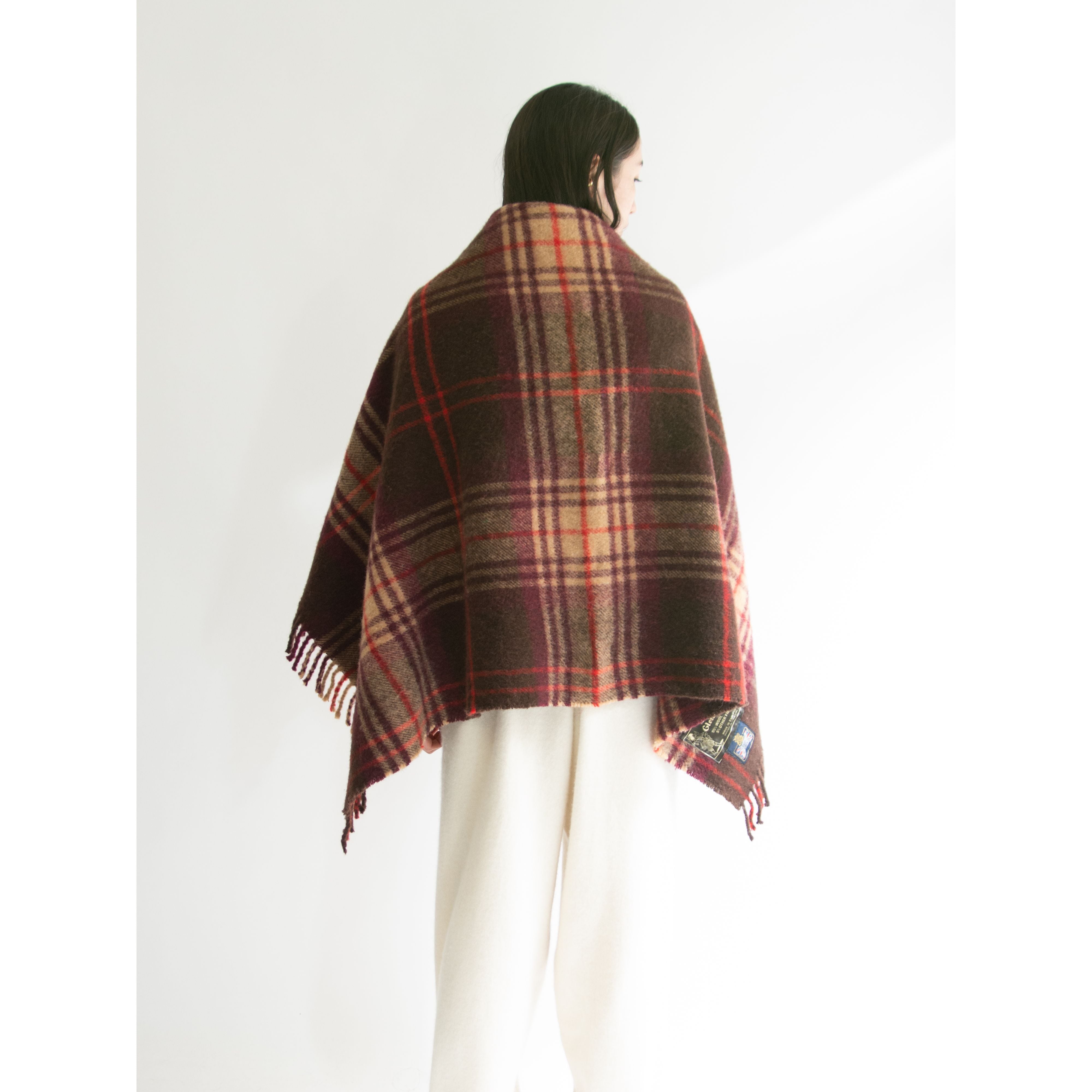 Scottish Glen Check】Made in England Wool Check Blanket（英国製