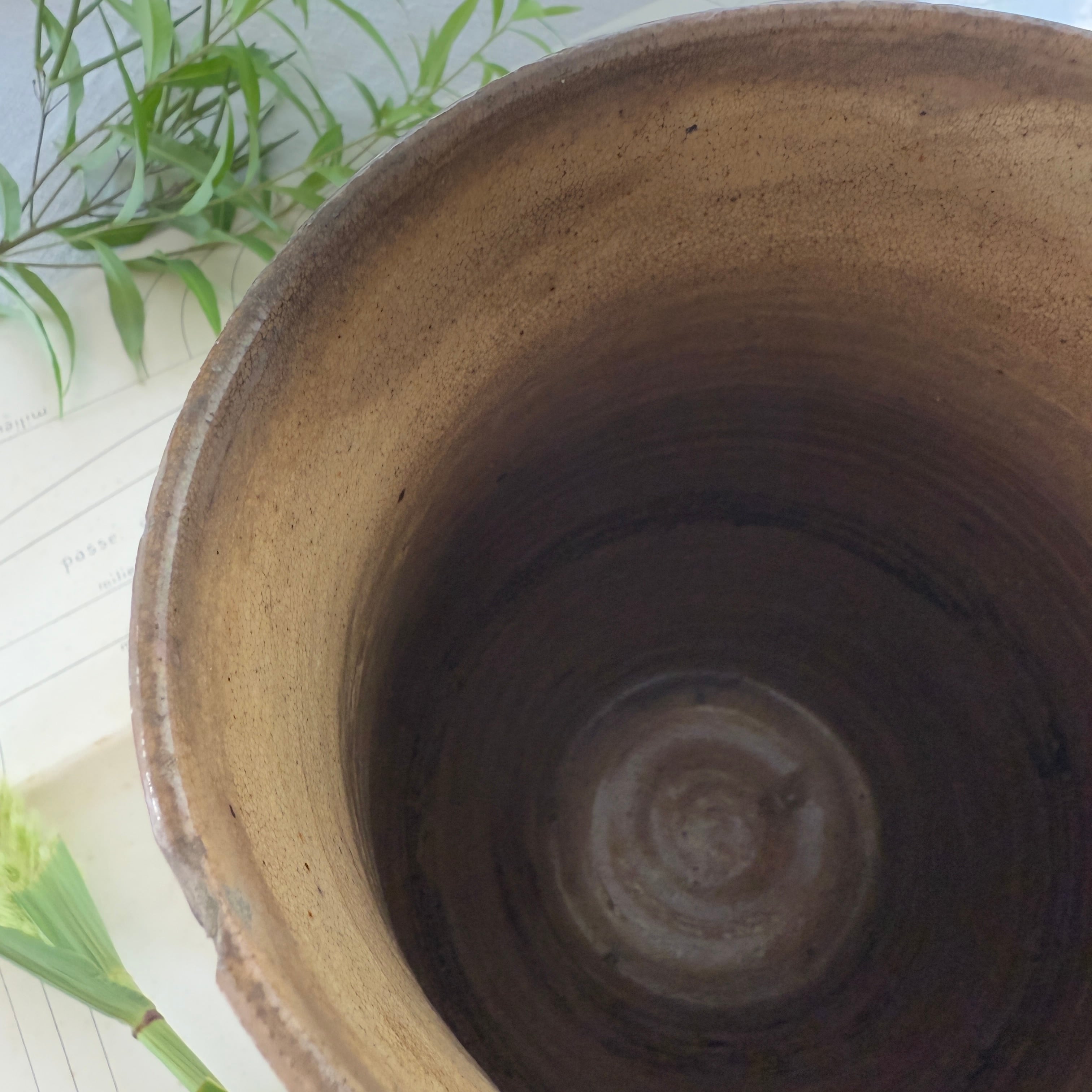 19th Century Provancal Terracotta Water Jug-Large Glazed