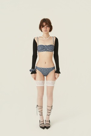 [threetimes] Yogurt bikini top (charcoal) 正規品 韓国ブランド 韓国通販 韓国代行 韓国ファッション スリータイムズ three times 日本 店舗