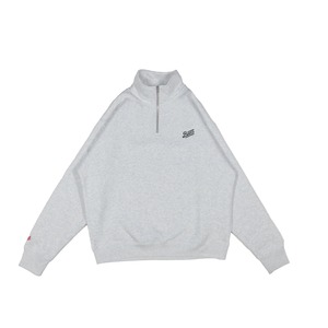 LOGO LOOSE FIT HALFZIP SWEAT SHIRT [ASH]