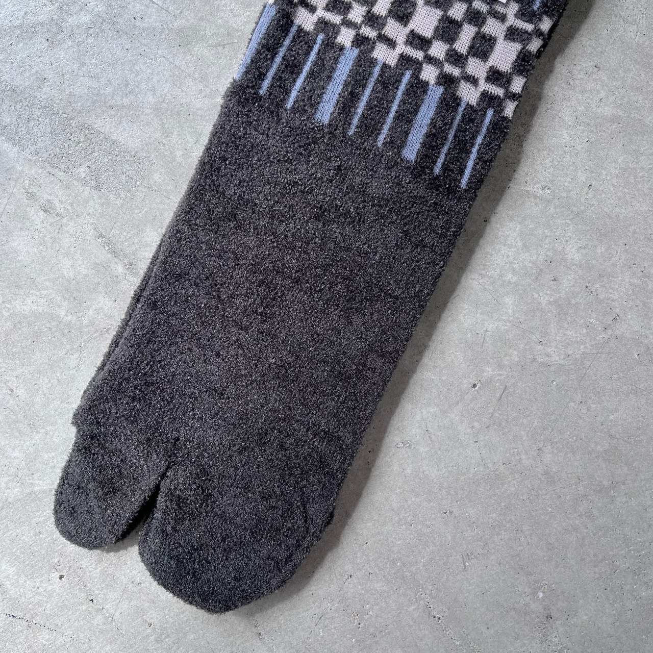 TRICOTÉ /【23-25cm】plaid striped tabisocks TR53SO028