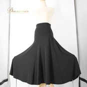 社交ダンス 衣装 スタンダード スカート レッスンウェア 女性用 黒 練習着 ブラック系 Leirena レイリーナ 無地 シンプル フォーマル フレアスカート スポーツウェア ダンスウェア エレガント シンプルスタイル おしゃれ 柔らかい素材 伸縮性 練習用 普段使い 見た目重視 運動着 ベルトなし 高品質 ブラックドレス コストパフォーマンス