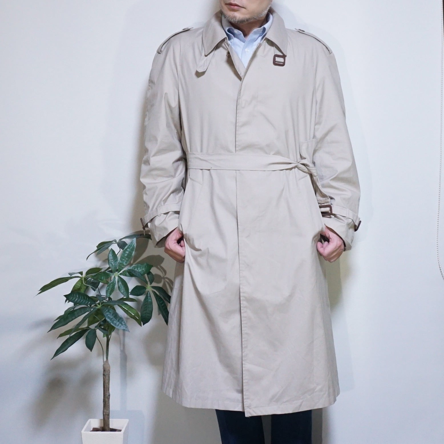 Reporter シングルトレンチコート Italy [C1055] | 古着屋ベルエキップ
