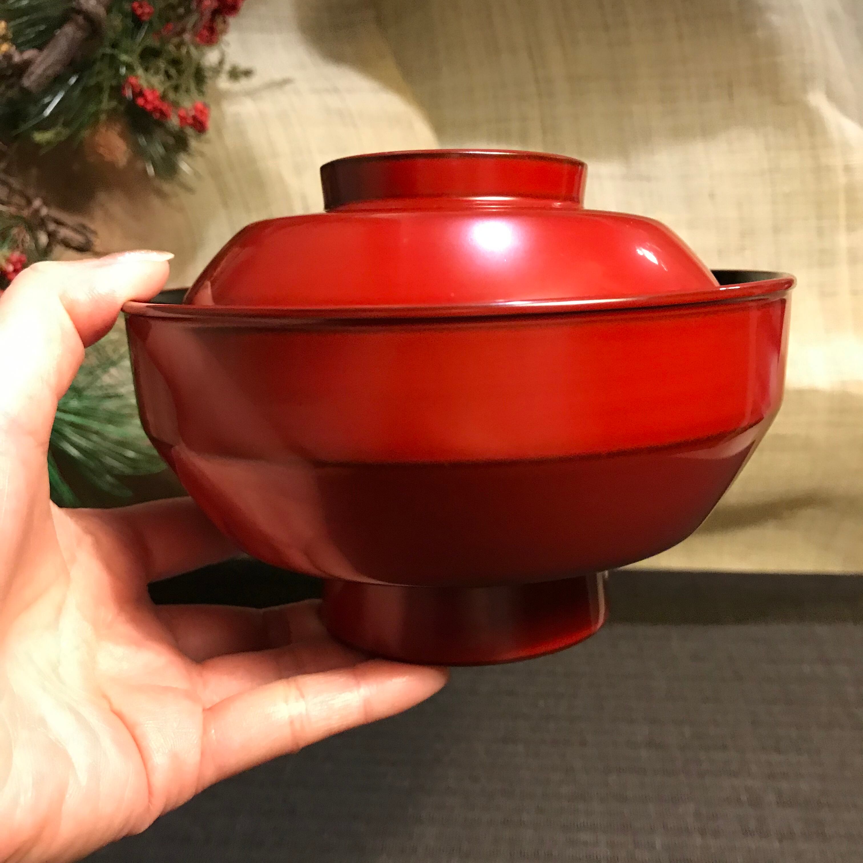 木曽漆器 伊藤寛司商店 時代根来塗内黒 煮物椀（雑煮椀） | 銀座器 