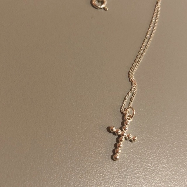 silver925 ball cross necklace