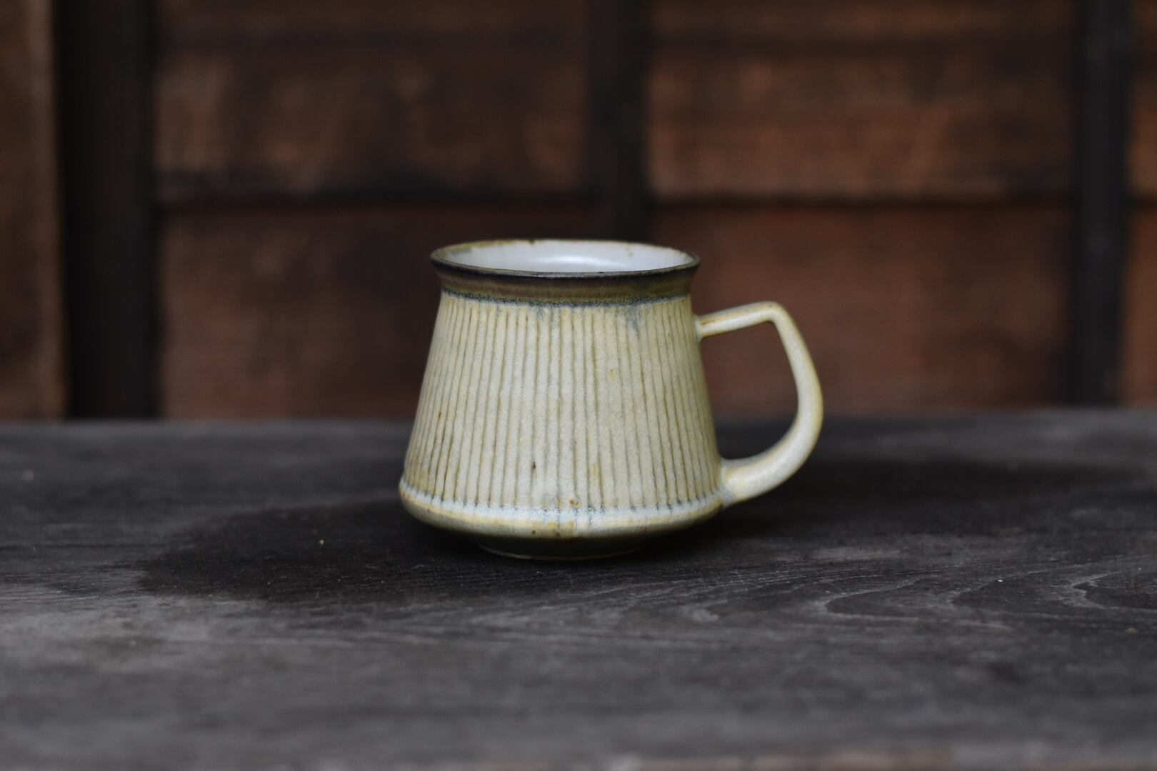 ストライプマグ 白 | しずく窯