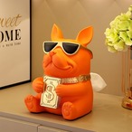 リッチなブルドックのティッシュボックス ティッシュボックスカバー