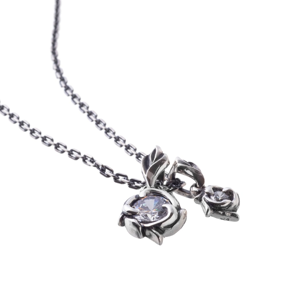 ツインフローラルペンダント ACP0327 Twin floral pendant シルバー
