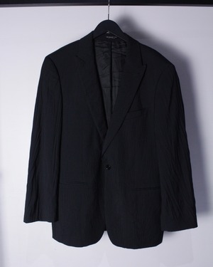 【Caka BLACK】"JOHN VARVATOS" Crinkle Design Singe Breasted Tailored Jacket