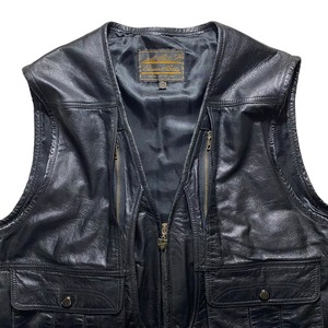 EDWARD BILLY leather hunting vest