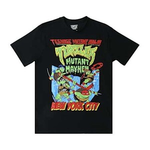 タートルズ TMNT ティーンエイジ・ミュータント・ニンジャ・タートルズ：：ミュータント・パニック！ニューヨーク グラフィック Tシャツ Lサイズ