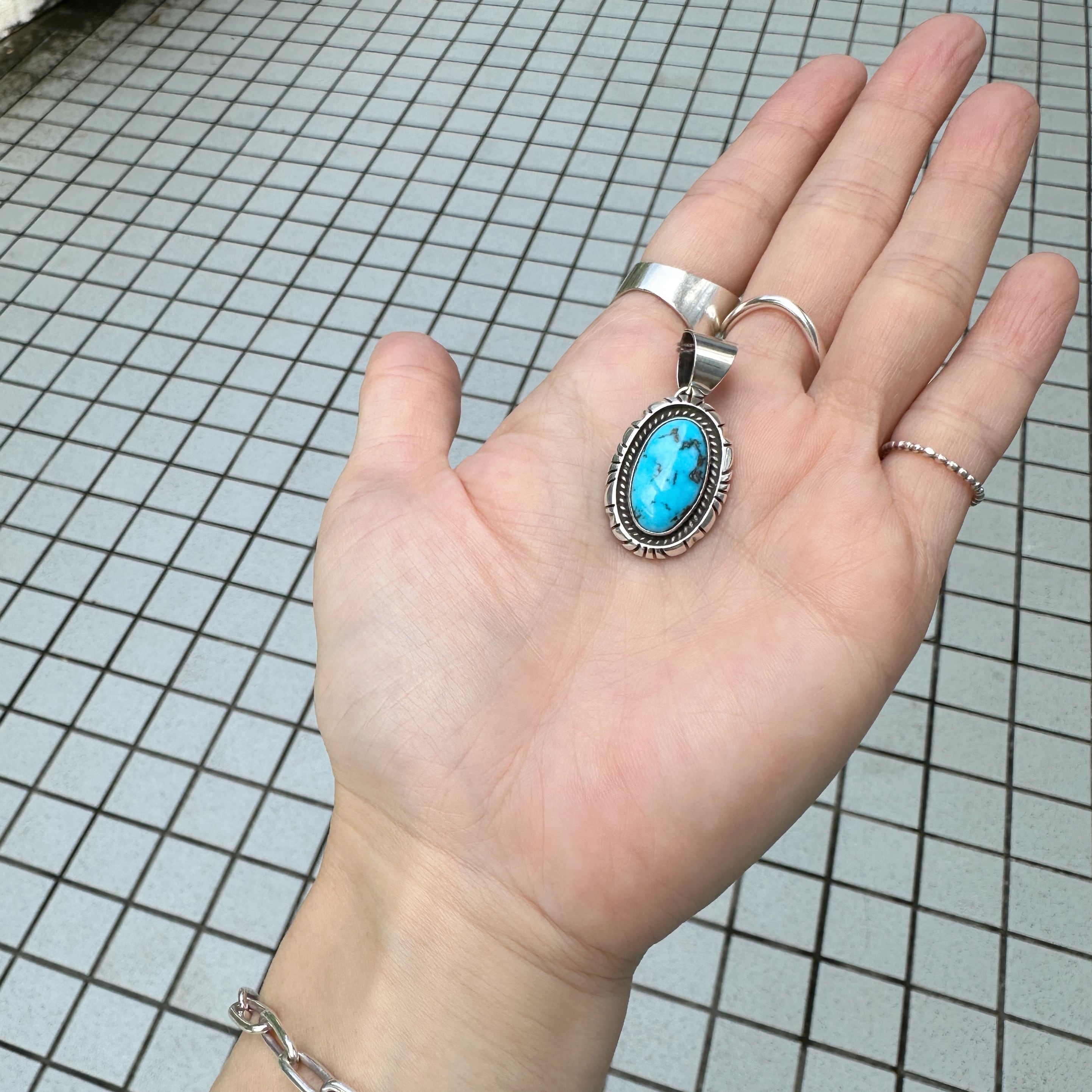 Indian Jewelry 》モレンシ ターコイズ 一点物 ペンダント Indian Jewelry 》モレンシ ターコイズ 一点物 ペンダント