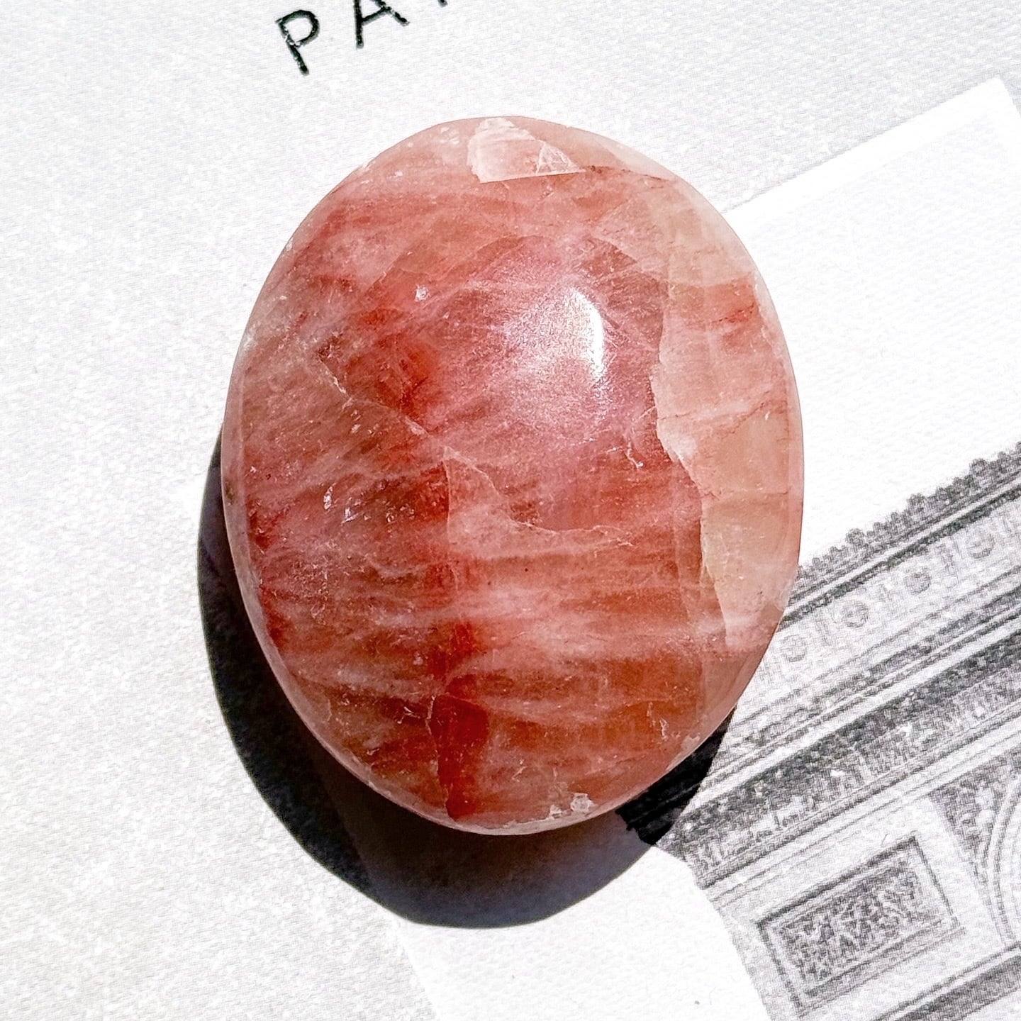 Rose Calcite Palm 4 ✧ ローズカルサイト | FLUXY - 天然石と鉱物のお