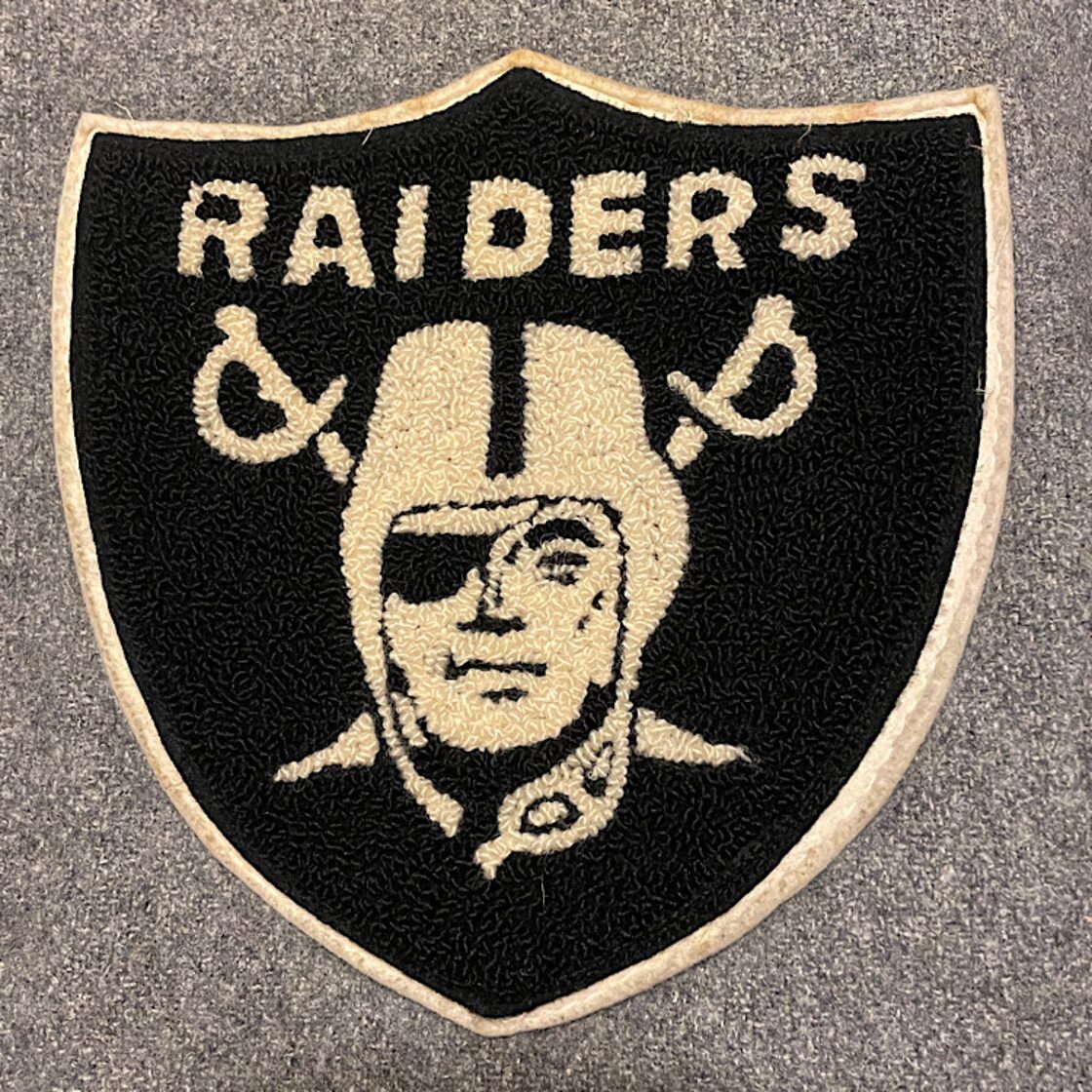 70s BUTWIN RAIDERS NFL ビンテージ レイダース 袖革レザースタジャン 