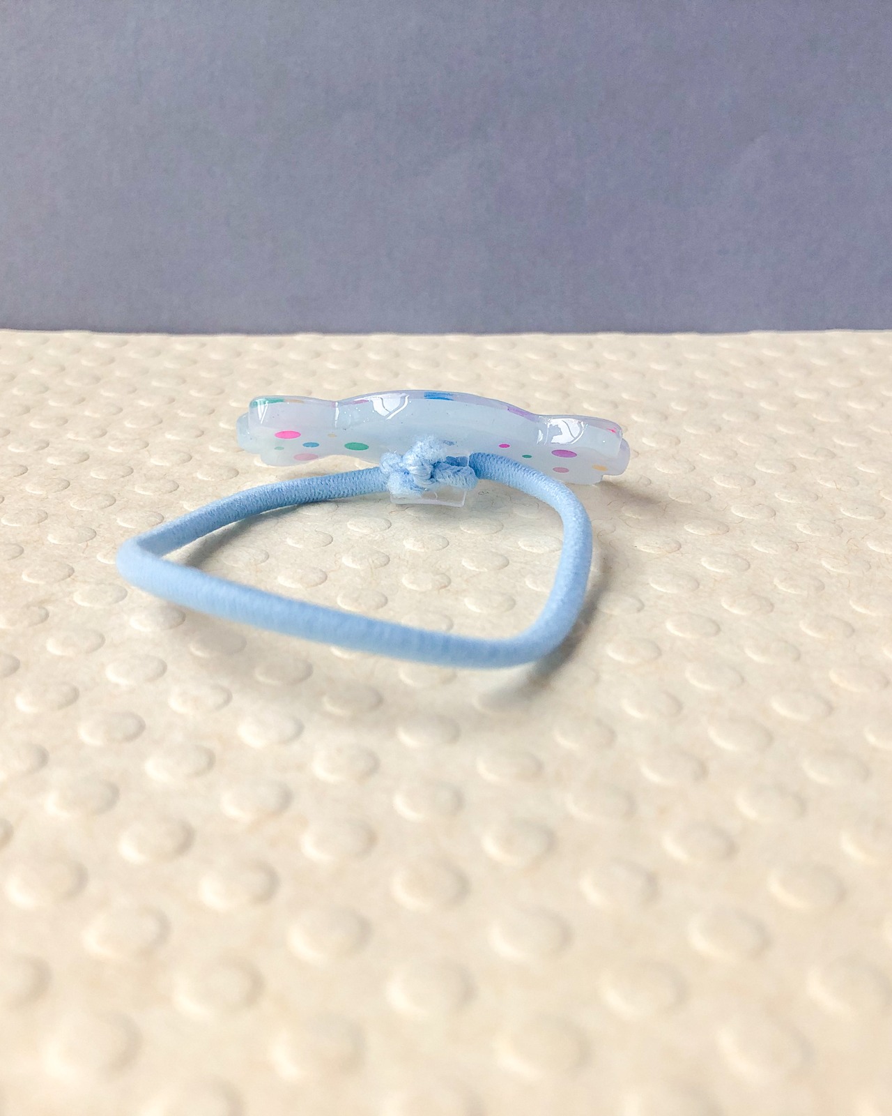 ＊ブルー＊カラフルドット＊キャンディー形＊ヘアゴム＊の画像03