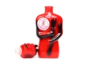 Red devil glass bottle