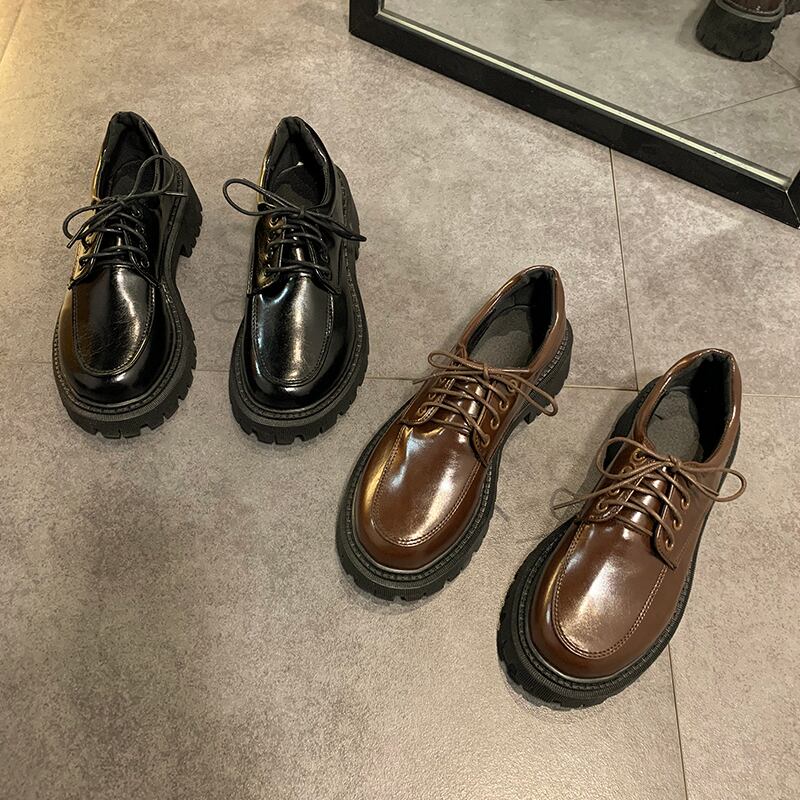 スプリングレッドスタンダードレザー 靴 シューズ レトロ レース 春物 レースアップ 部族の婦人靴36129773739