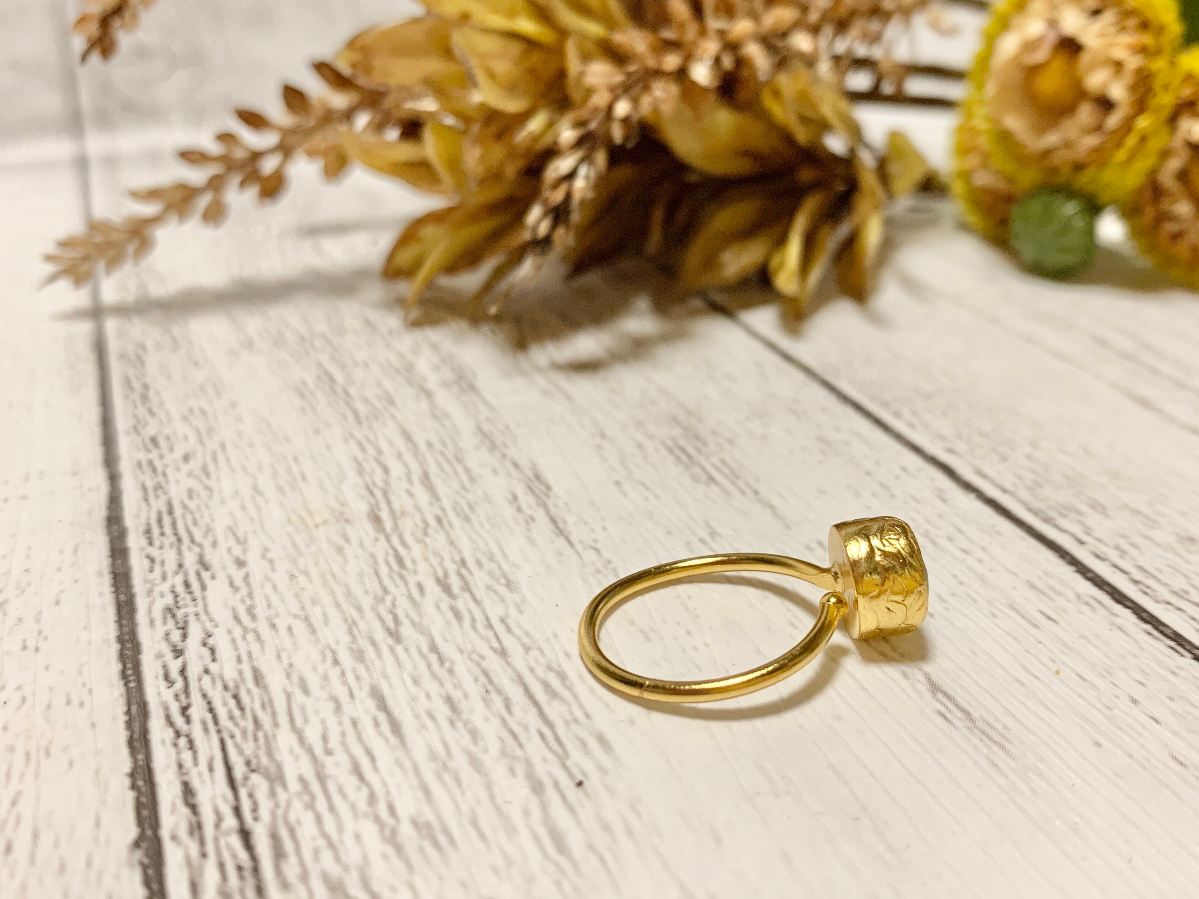 トルコ天然石リングQ