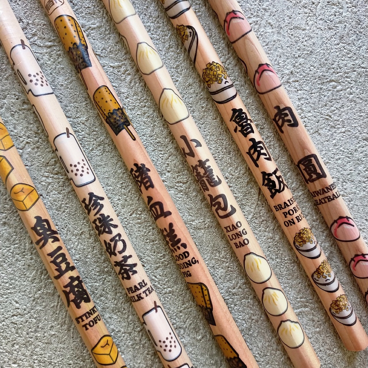 利百代（LIBERTY）台湾小吃鉛筆（6本入り）