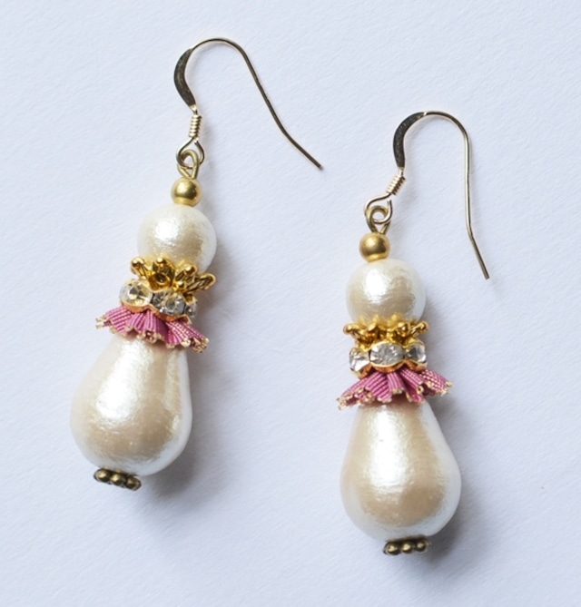 Cotton　Pearl　Earrings