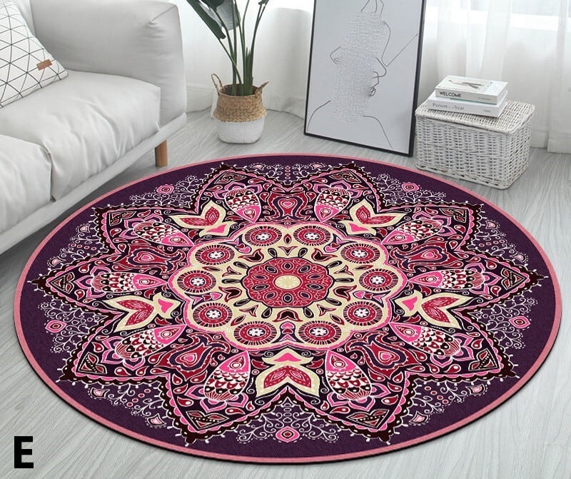 ヨガ マット 曼荼羅 マンダラ ヨガマット 厚手 円形 大判 おしゃれ