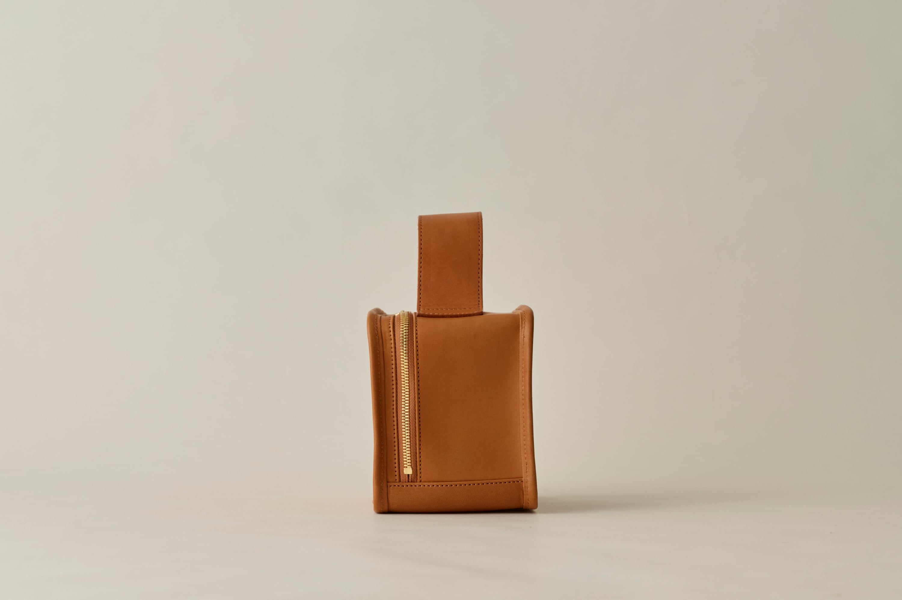 LIFESTYLIST Leather Mini Book Bag Camelバッグ