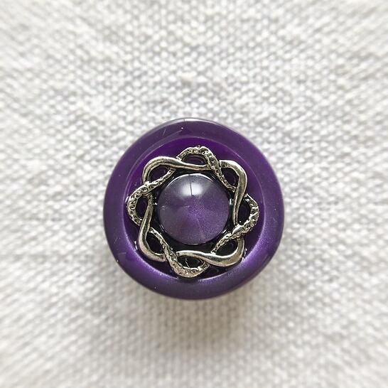 シルバーフラワー×パープル 18㎜