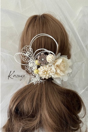 フラワーヘアーアクセサリー～花菊結～