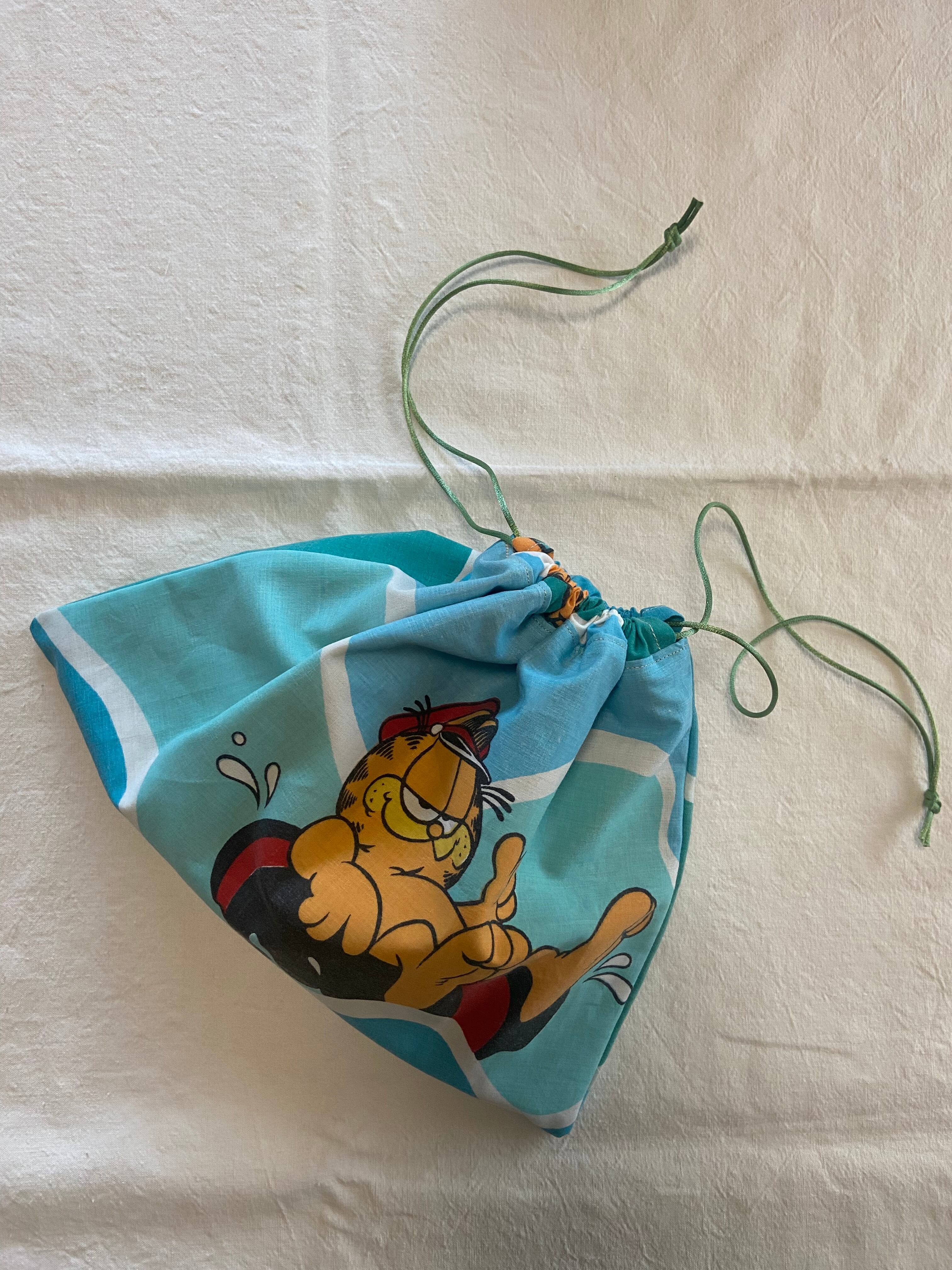 ガーフィールド 巾着(中) ビンテージシーツ バッグ | Pay ID 