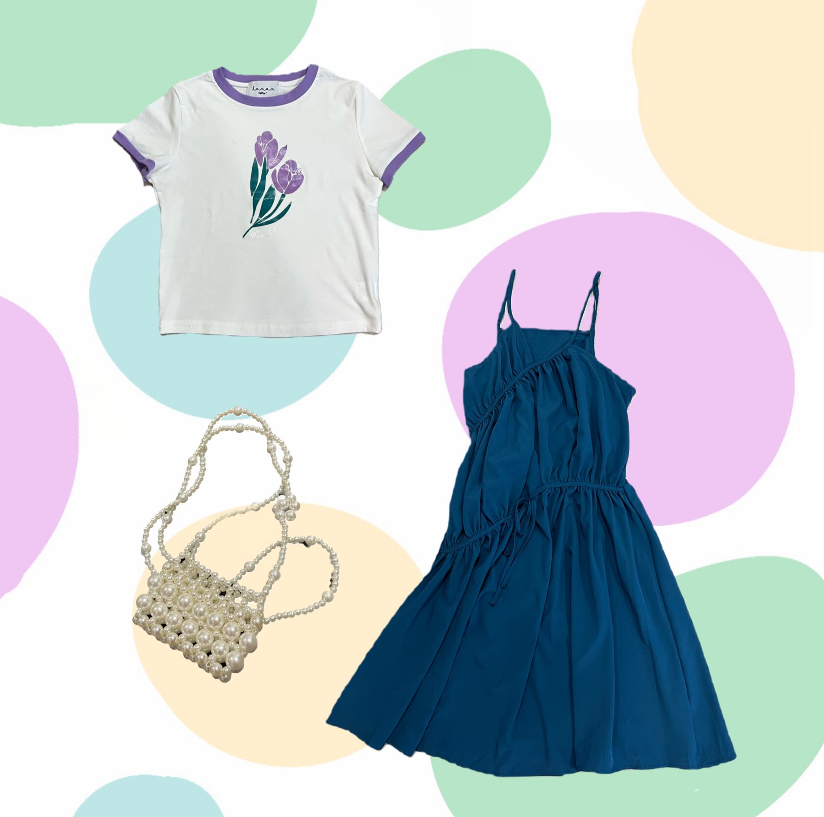 【SET ITEM】リンガーTEE×ギャザーワンピセット_LNH_00001