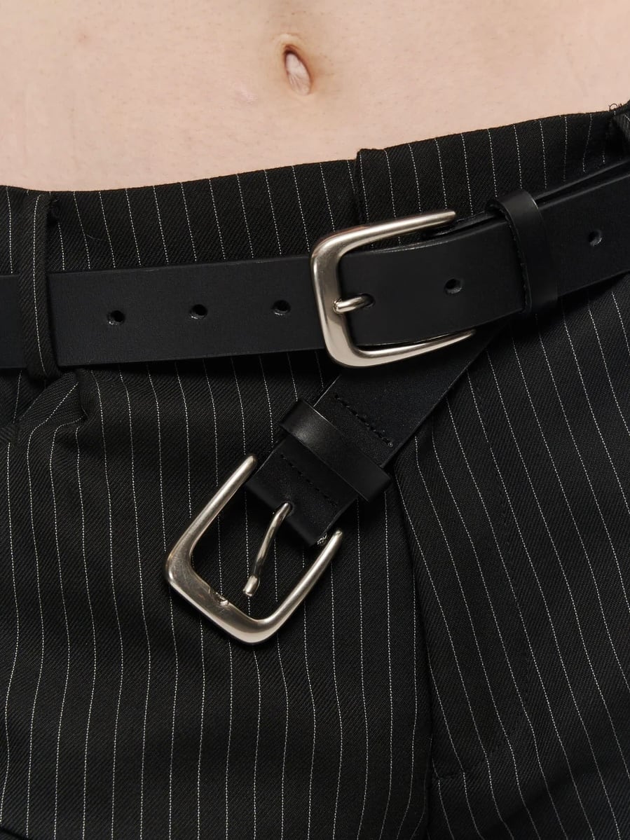 再入荷】POOLDE プールデ / レザーベルト / Double Take Belt Narrow