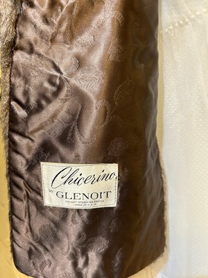 70's gray color faux fur cape