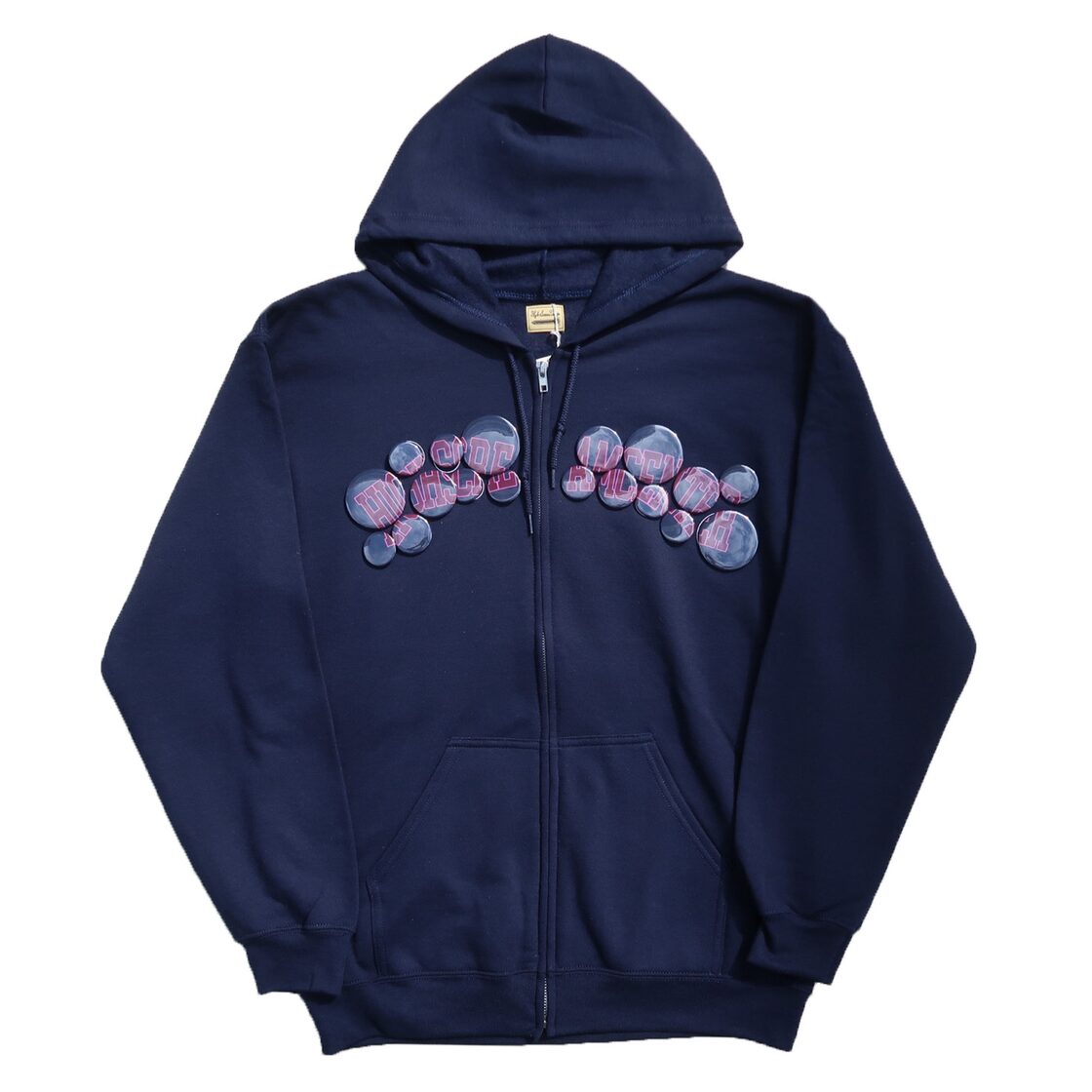 High Scream Center 24AW COLLEGE LOGO ZIP HOODIE (Navy) | Pay ID