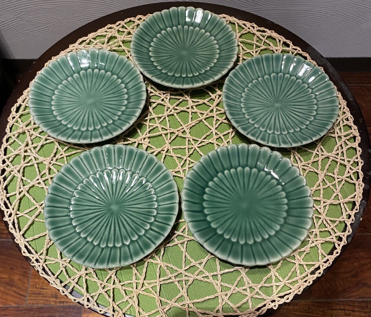 【5枚組】【レア】Jenggala ジェンガラケラミック　バリ　ロールプレート ジェンガラケラミック プレート5枚 5枚組】【レア】Jenggala