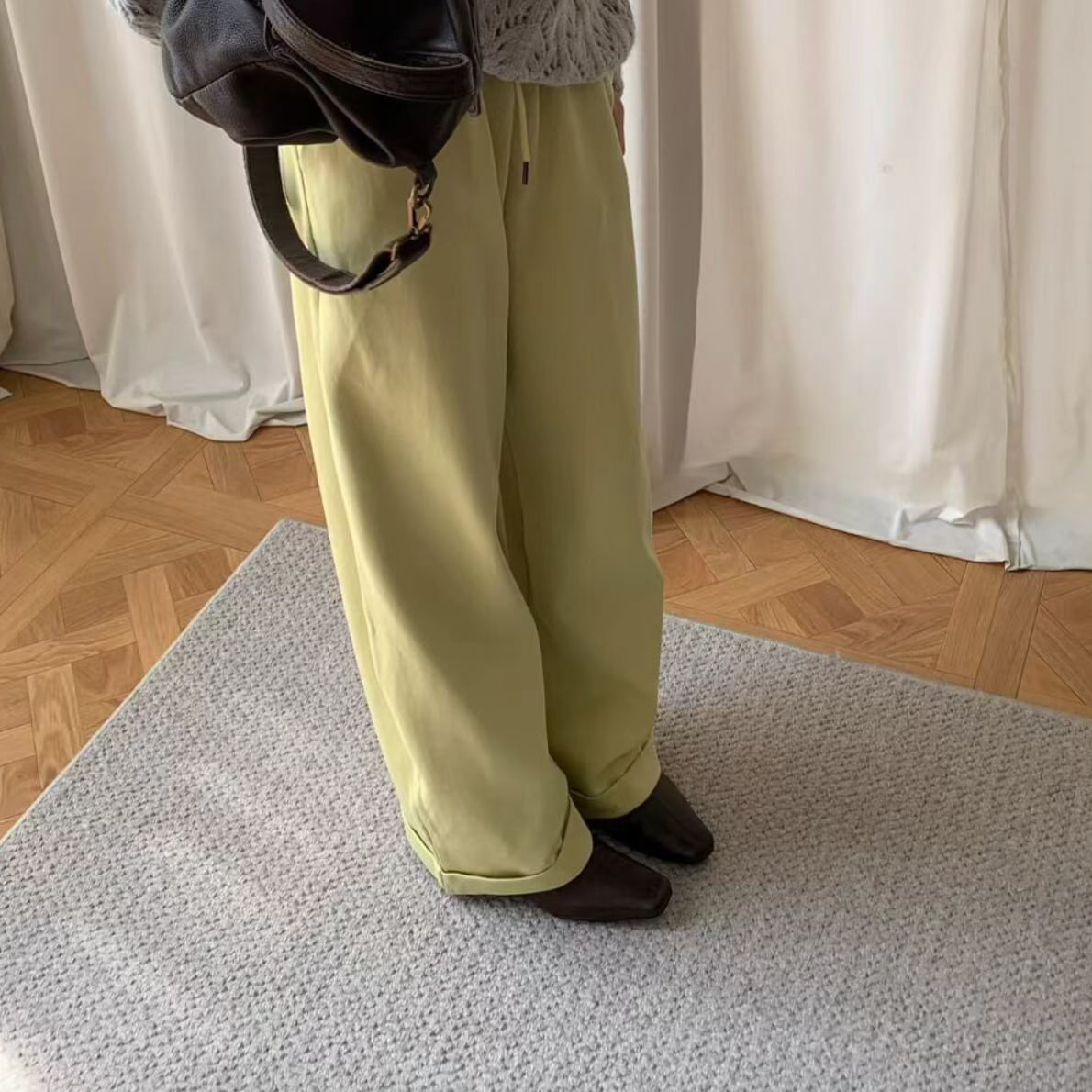 ルーズストレートスウェットイージーパンツ_LN03994