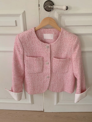 【即納】pinky tweed jacket