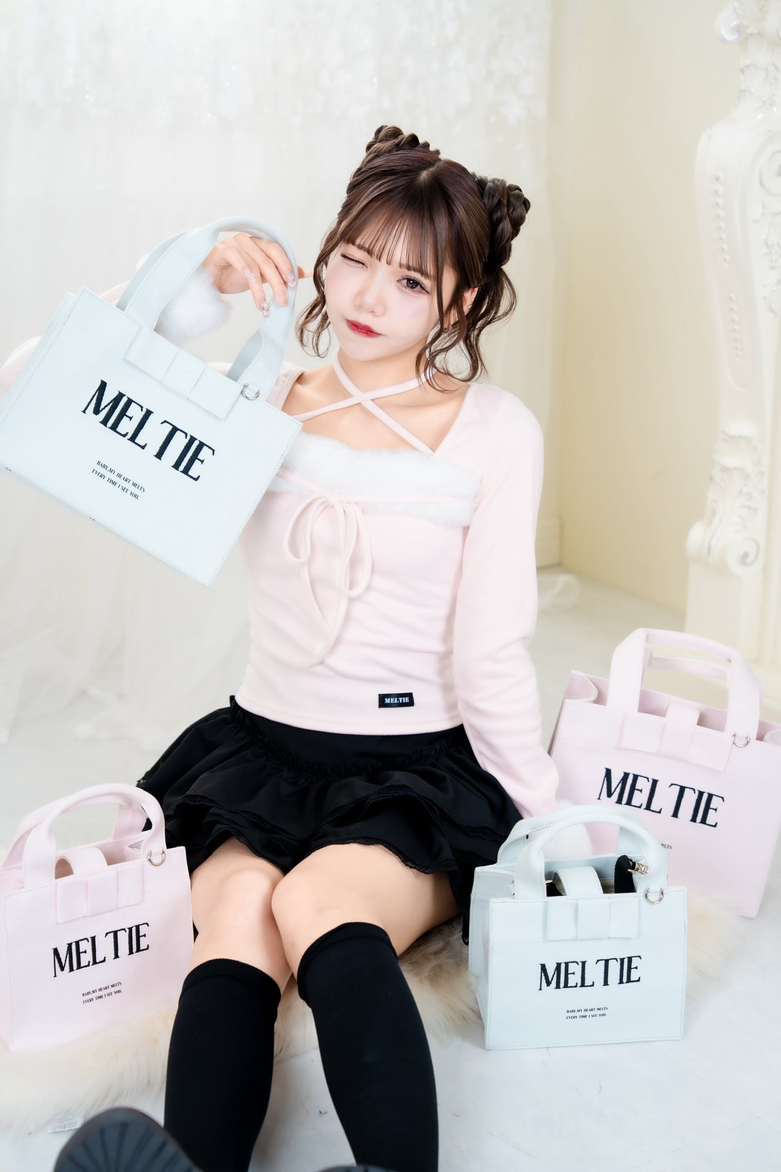 【New color】ribbon canvas tote bag〈MEDIUM〉