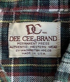 Vintage 60~70's check western shirt -DEE CEE-