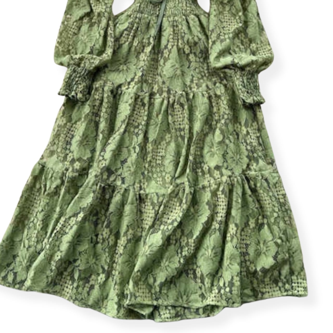 美品 社交ダンス衣装】ワンピース ドレス INIZIO 緑 チョーカー 上品