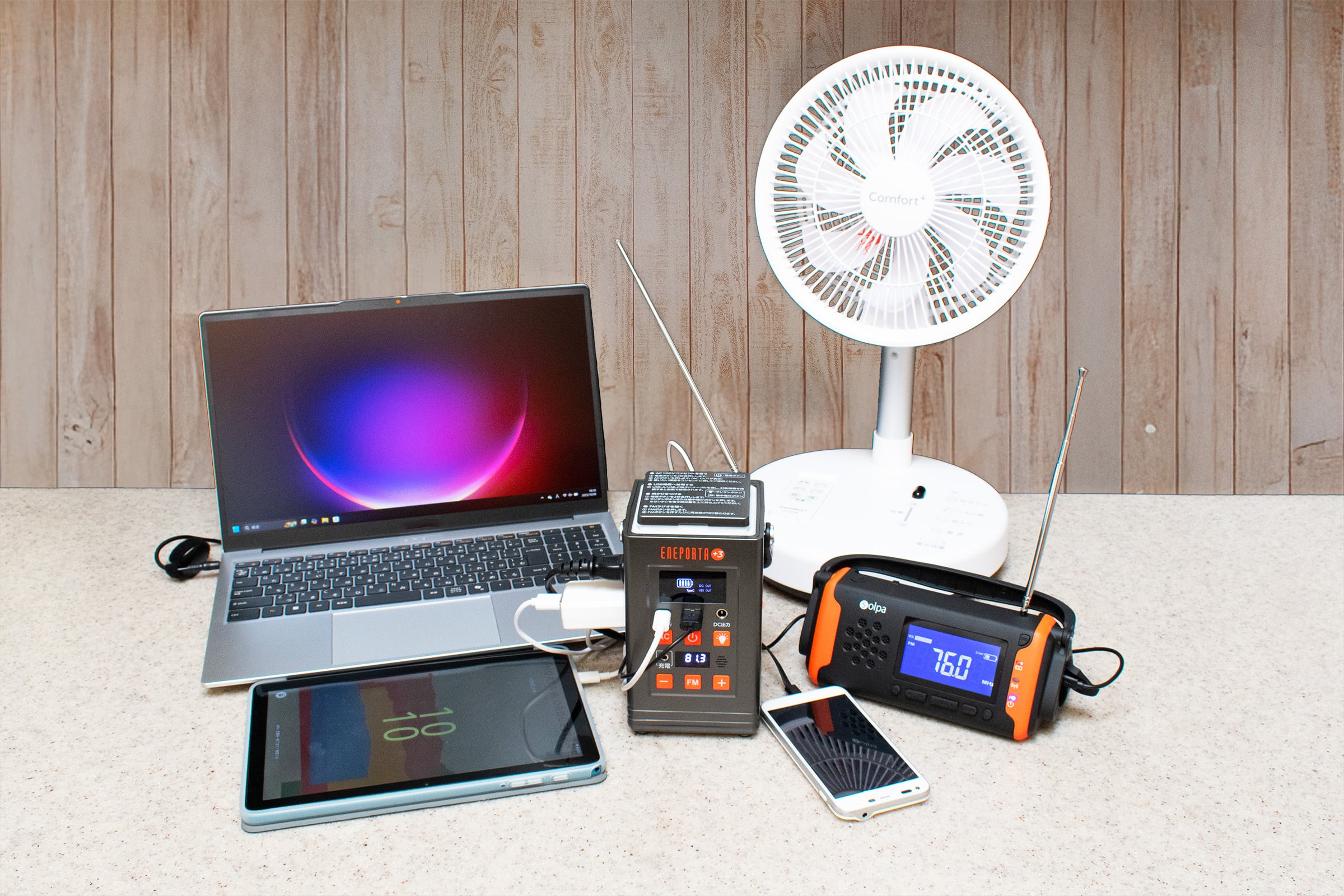 これだけで安心！ 安全ポータブル電源・ソーラーパネルセット ENEPORTA