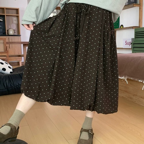 ドット柄ドロストバルーンパンツ ・12529