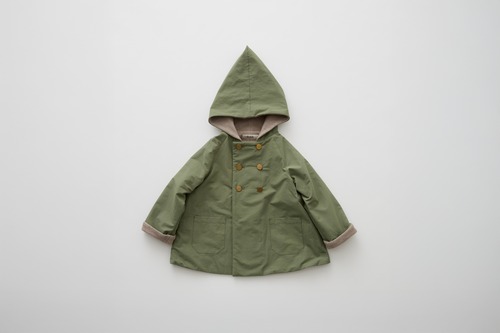 eLfinFolk(エルフィンフォルク)/ eLf Coat / sage green / 110,120,130cm