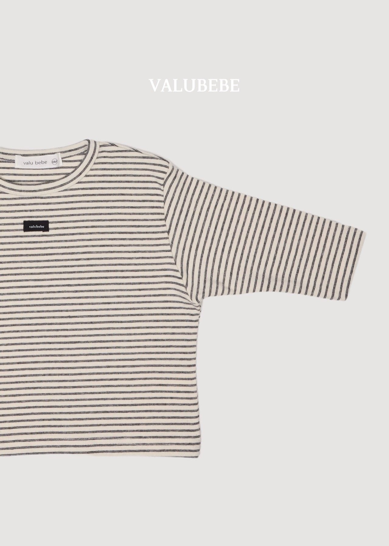 送料無料【予約】/ ウエハースストライプTシャツ/ valubebe