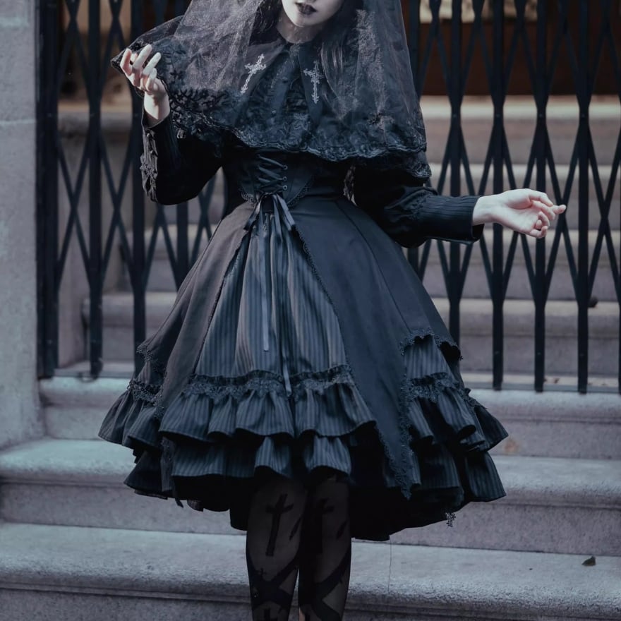 ゴスロリ通販 With U ファッション ゴスロリ ビスチェ スカート ロング