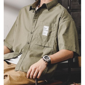 ピッチストライプオーバーサイズカジュアルシャツ 10149