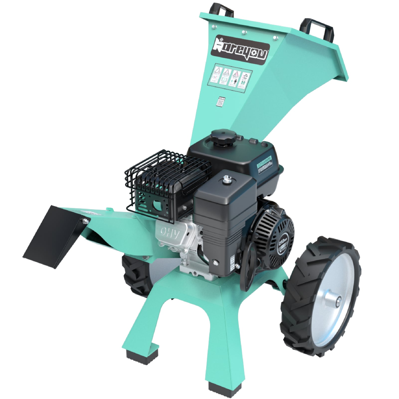 ウッドチッパー エンジン粉砕機 75mm 7.5馬力 小型ガーデン