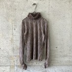 Ruffled neck sheer top