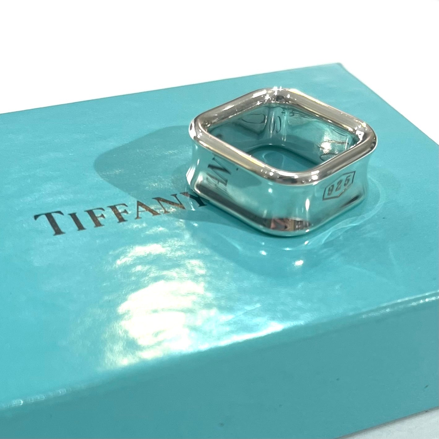 TIFFANY&CO.】【6-7号】2569 T&CO 1837 スクエアリング／シルバー925