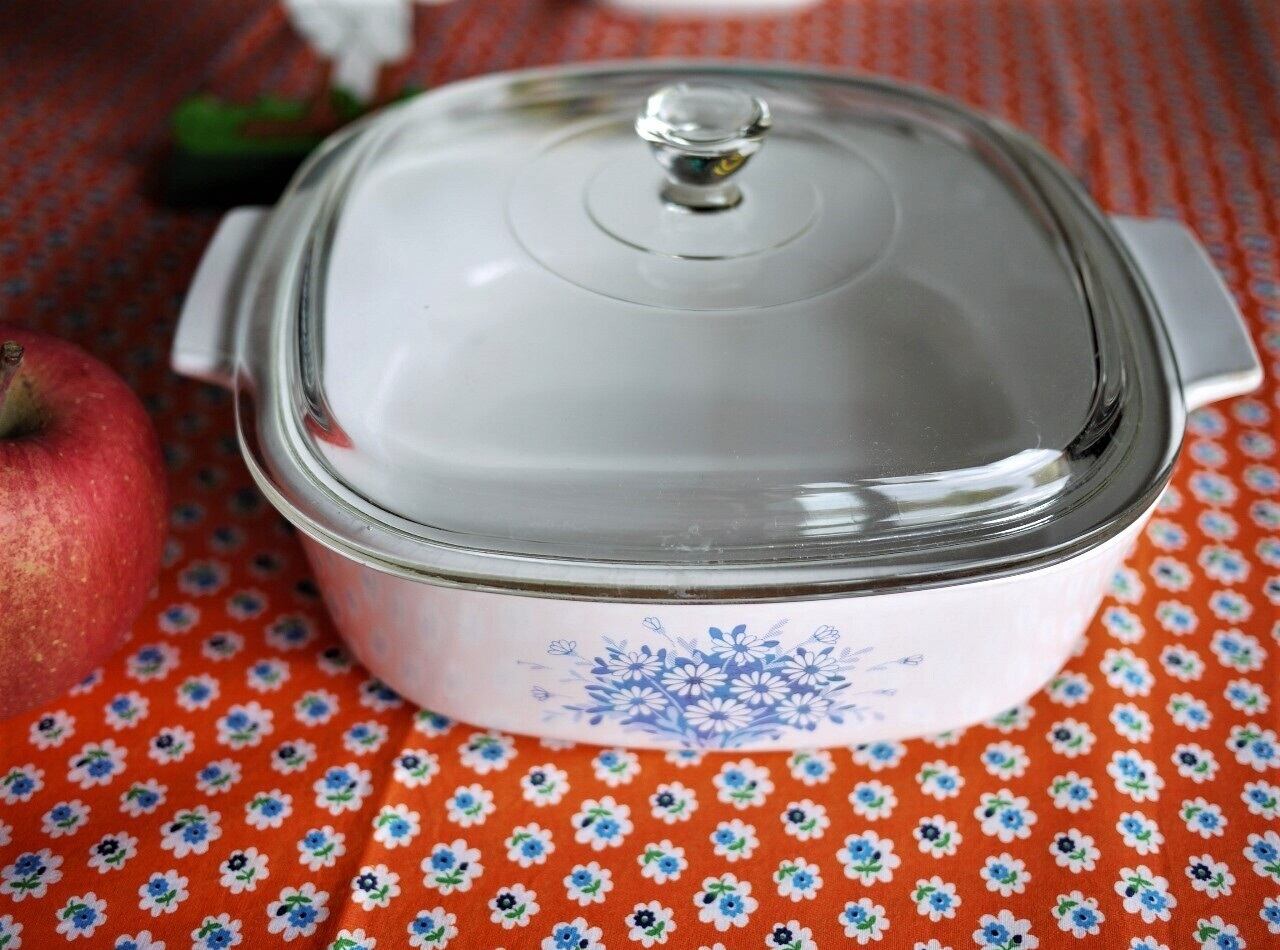 CORNING WARE コーニングウェア 両手鍋キャセロール マーガレット パイロセラム USA 岩城硝子